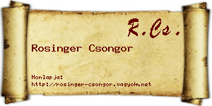 Rosinger Csongor névjegykártya